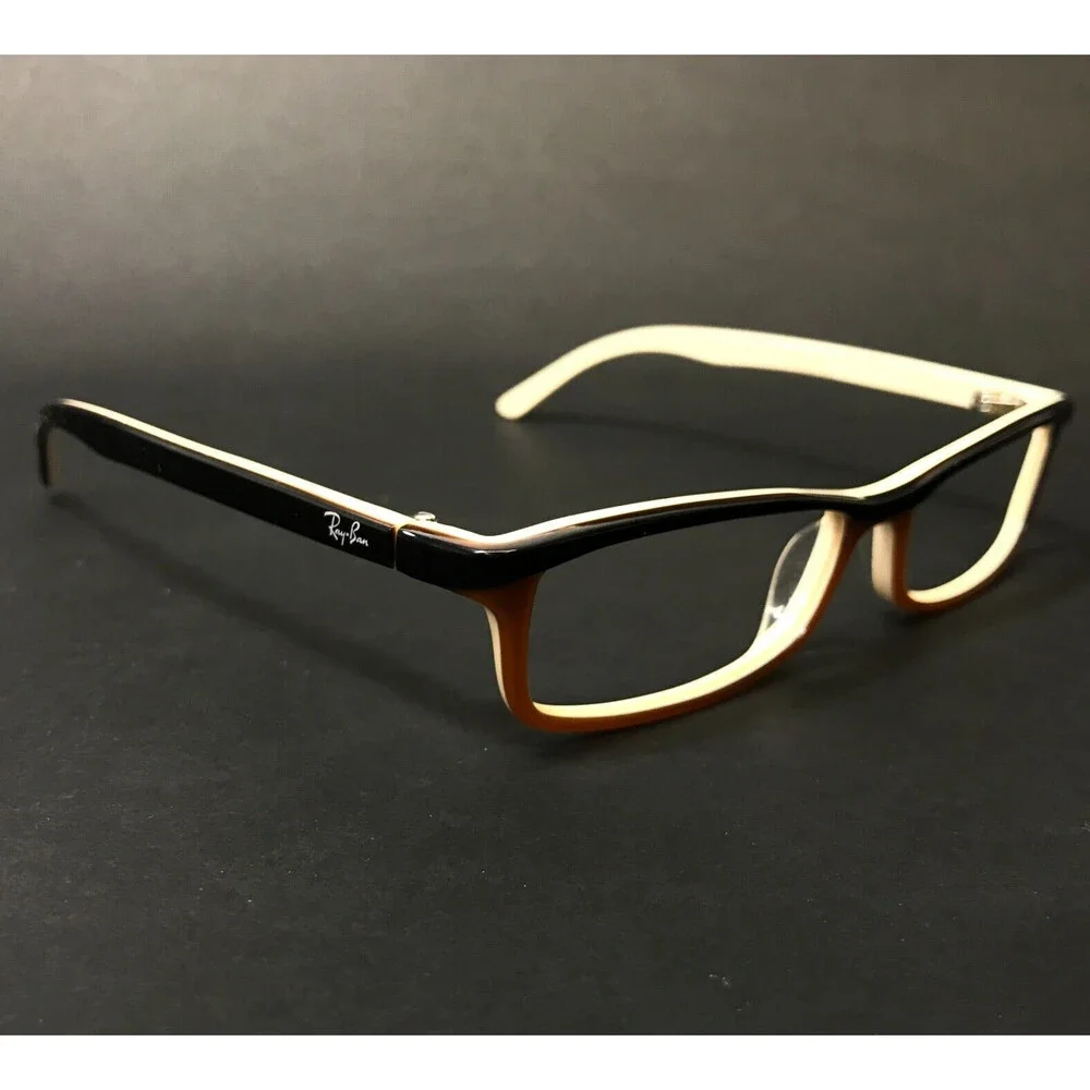Ray-Ban Eyeglasses Frames RB5065 2187 Brown Fade Ivory Cat Eye 52-15-135